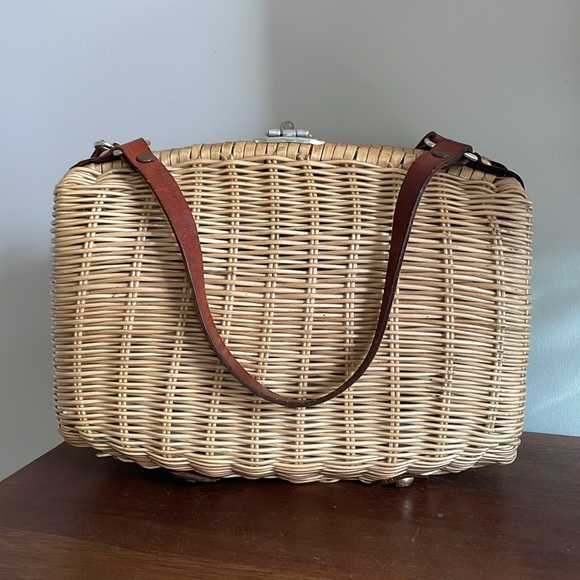 Vintage 1970s Simon Rattan Handbag Styled by Mister Ernest - Picture 3 of 12